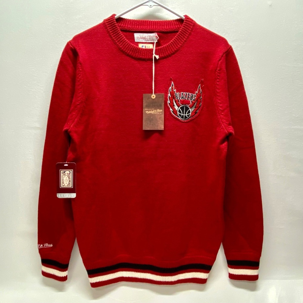 Portland Trail Blazers NBA Sweater Small Red Basketball Team History HWC M&N NWT